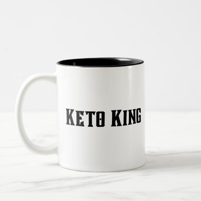 Caneca De Café Em Dois Tons O Rei Keto (Esquerda)