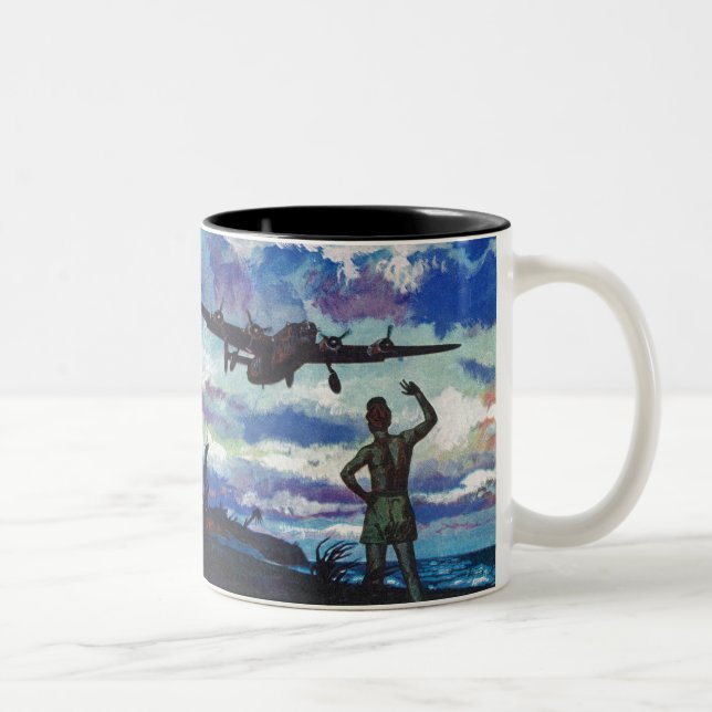 Caneca De Café Em Dois Tons O retorno do guerreiro (Direita)