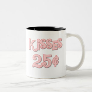 Caneca De Café Em Dois Tons O rosa beija 25 centavos