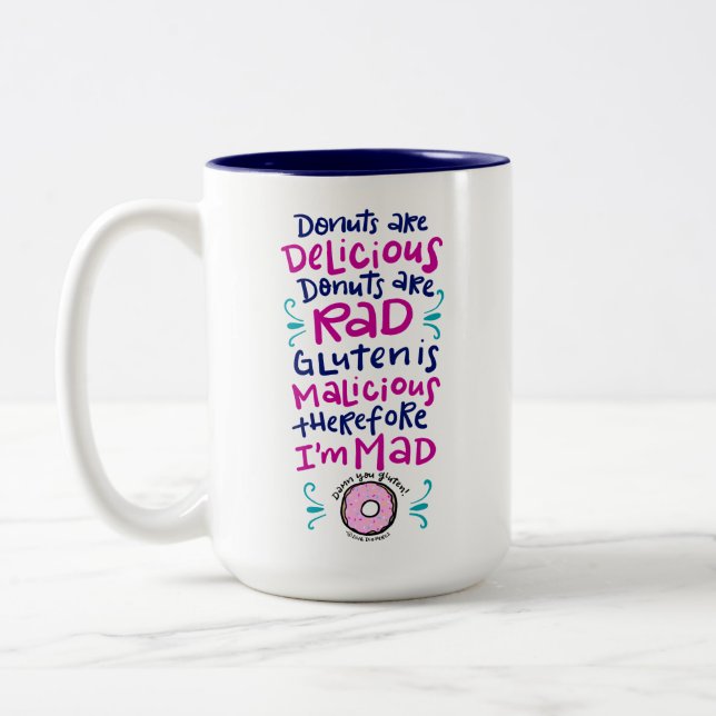 Caneca De Café Em Dois Tons O Rosquinha É Delicioso (Esquerda)