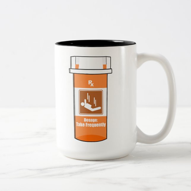 Caneca De Café Em Dois Tons O Salto de Paraquedas É Minha Droga (Direita)