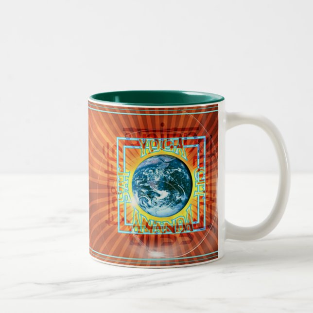 Caneca De Café Em Dois Tons O Sat Cit Ananda Mug (Direita)