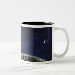 Caneca De Café Em Dois Tons O sistema do planeta do pulsar