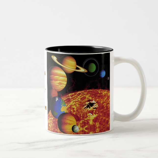 Caneca De Café Em Dois Tons O sistema solar (Direita)