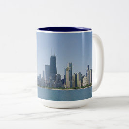 Caneca De Café Em Dois Tons O Skyline de Chicago