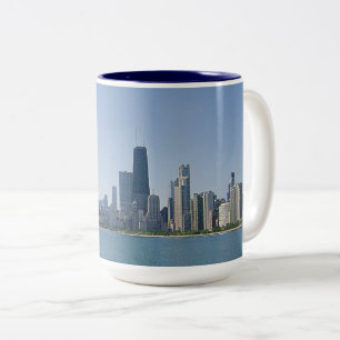 Caneca De Café Em Dois Tons O Skyline de Chicago
