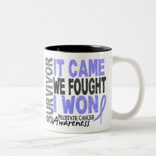 Caneca De Café Em Dois Tons O sobrevivente que do cancro da próstata veio nó