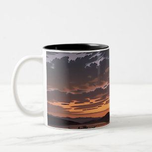 Caneca De Café Em Dois Tons O sol do mar coreano
