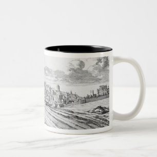 Caneca De Café Em Dois Tons O Southside do castelo de Edimburgo