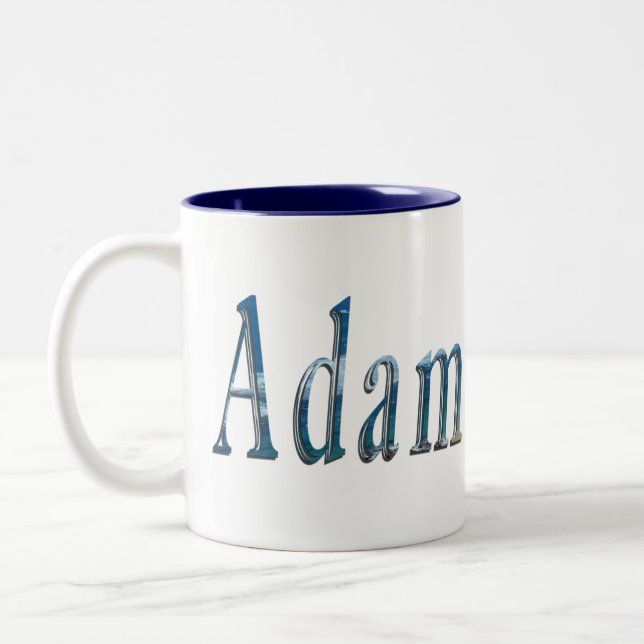 Caneca De Café Em Dois Tons "O Sussurro do Oceano: O nome é Adam (Esquerda)