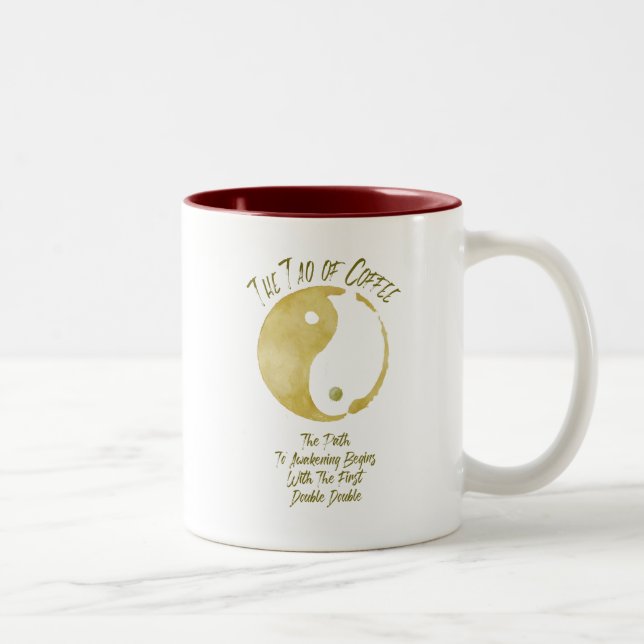 Caneca De Café Em Dois Tons O Tao do Duplo Duplo (Direita)