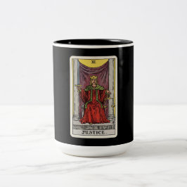Caneca De Café Em Dois Tons O Tarot da Justiça
