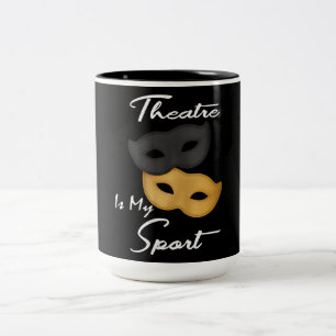 Caneca De Café Em Dois Tons O Teatro É Meu Esporte Presente de Lover de Teat