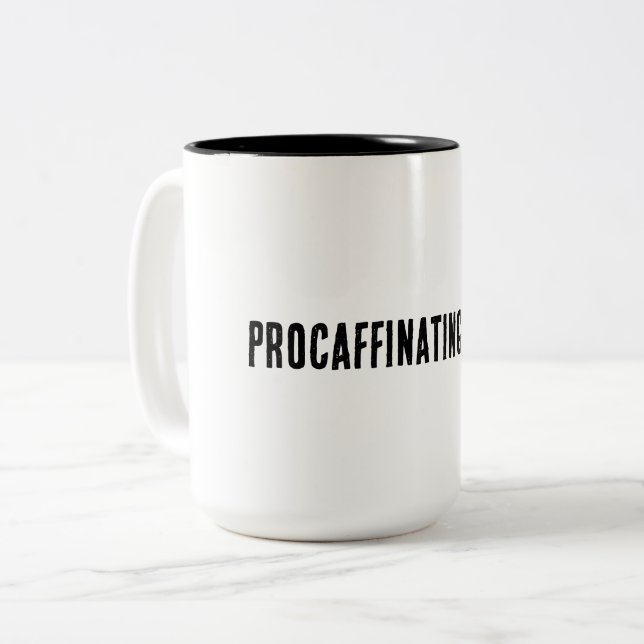 Caneca De Café Em Dois Tons O tempo é café (Frente Esquerda)