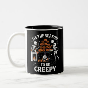 Caneca De Café Em Dois Tons O Terror do Halloween É a Temporada para Ser Assus