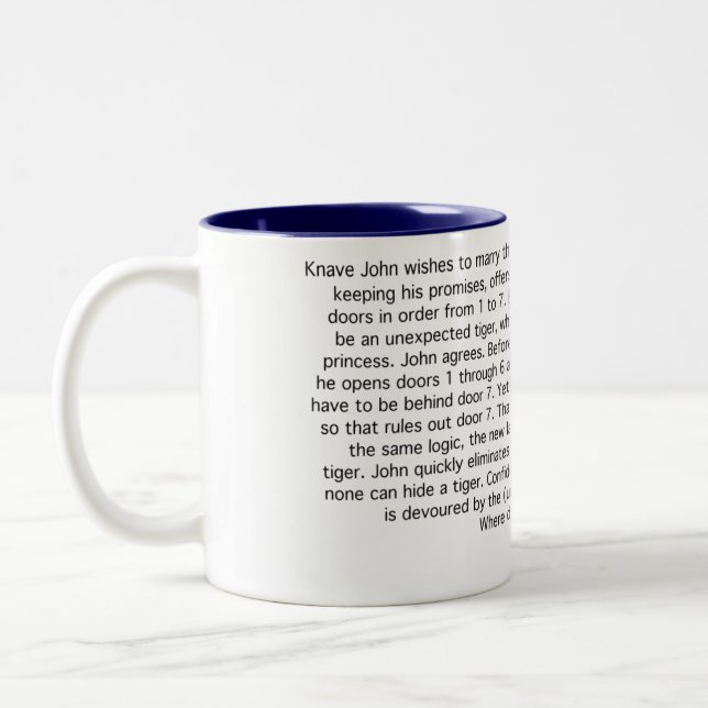 Caneca De Café Em Dois Tons O tigre inesperado (Esquerda)