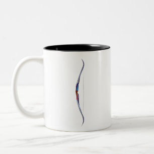 Caneca De Café Em Dois Tons O tiro ao arco tradicional recurve o arco