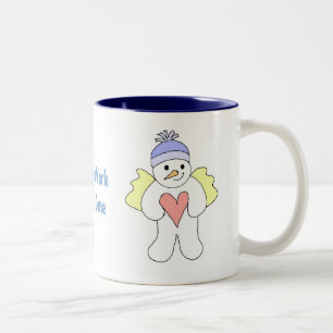 Caneca De Café Em Dois Tons O Trabalho de um Anjo Nunca Está Feito