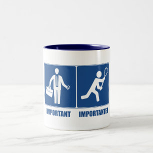 Caneca De Café Em Dois Tons O Trabalho É Importante, Lacrosse É Importante