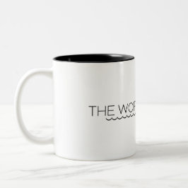 Caneca De Café Em Dois Tons O Trabalho Pode Esperar Tipografia Minimalista