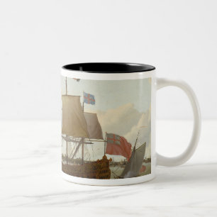 Caneca De Café Em Dois Tons O Três-Mestre "Britannia" em Rotterdam, 1698