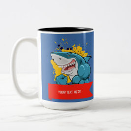 CANECA DE CAFÉ EM DOIS TONS O TUBARÃO
