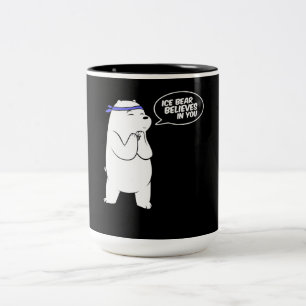 Caneca De Café Em Dois Tons O Urso De Gelo Acredita Em Seu Urso Polar