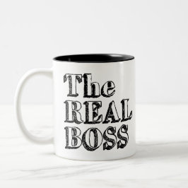 Caneca De Café Em Dois Tons O Verdadeiro Chefe