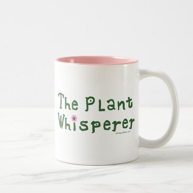 Caneca De Café Em Dois Tons O whisperer da planta (Direita)