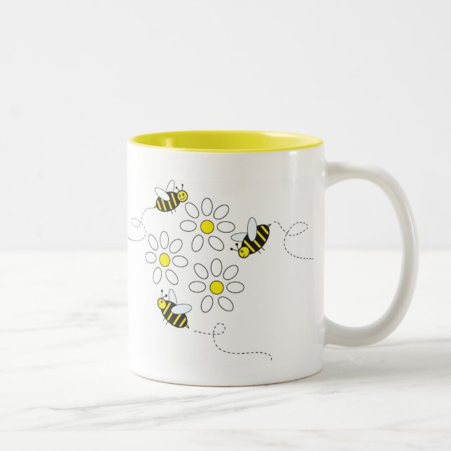 Caneca De Café Em Dois Tons O zumbido da flor (Direita)