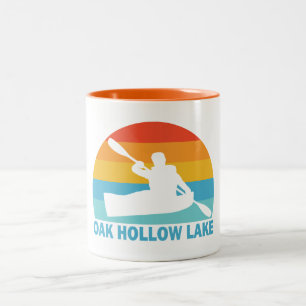 Caneca De Café Em Dois Tons Oak Hollow Lake North Carolina Kayak