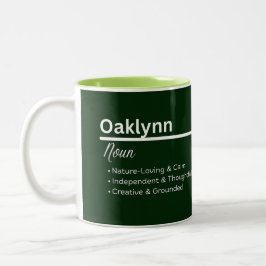 Caneca De Café Em Dois Tons Oaklynn Personalized Name Coffee Mug