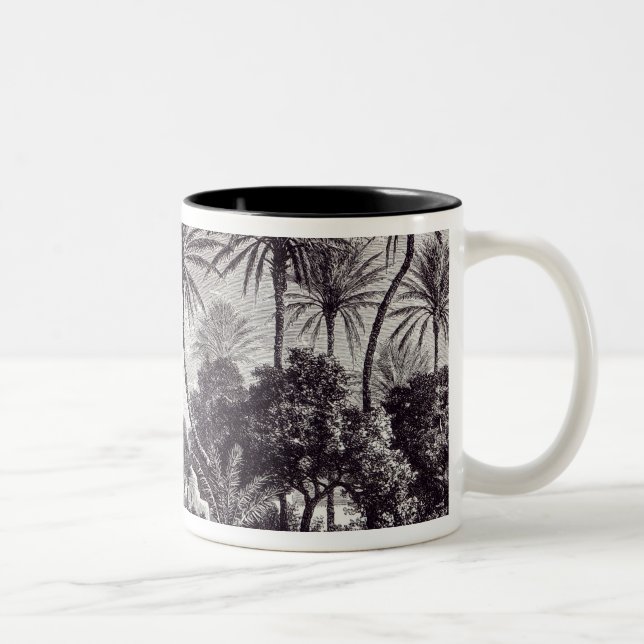 Caneca De Café Em Dois Tons Oásis de Gafsa: Tunes (Direita)