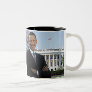 Caneca De Café Em Dois Tons Obama 2009 Inauguration Mug