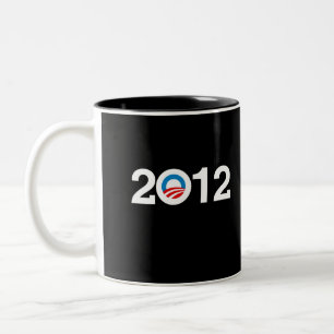 CANECA DE CAFÉ EM DOIS TONS OBAMA 2012