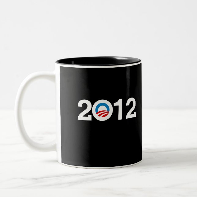 CANECA DE CAFÉ EM DOIS TONS OBAMA 2012 (Esquerda)