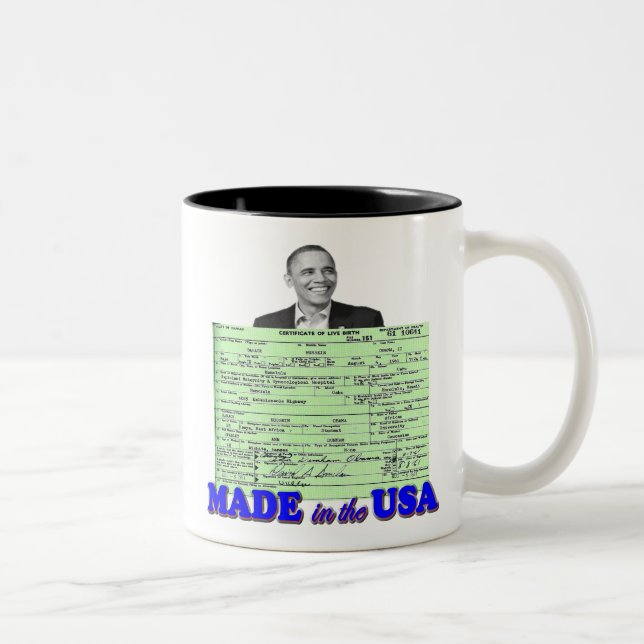 Caneca De Café Em Dois Tons Obama 2012 fez nos EUA (Direita)