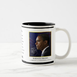 Caneca De Café Em Dois Tons Obama com JFK - Café Mug - Personalizado