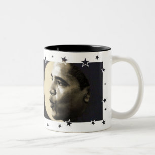 Caneca De Café Em Dois Tons Obama Silvertone Mug