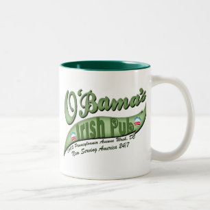 Caneca De Café Em Dois Tons O'bama's Irish Pub