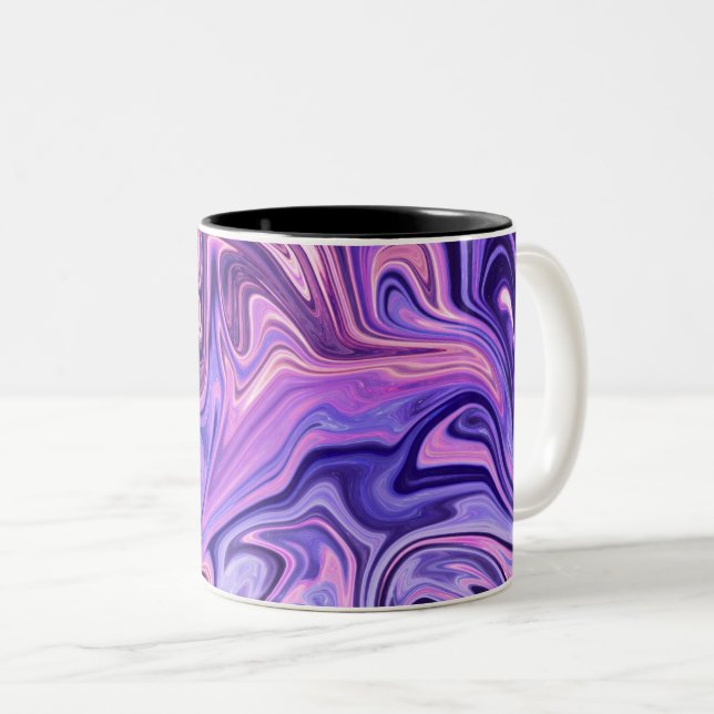 Caneca De Café Em Dois Tons obra-prima de abstrato art (Frente Esquerda)