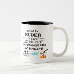 Caneca De Café Em Dois Tons Obrigado Anciãos