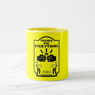 Caneca De Café Em Dois Tons Obrigado Dos Recursos Humanos