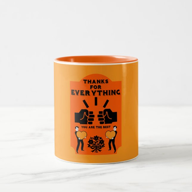 Caneca De Café Em Dois Tons Obrigado Dos Recursos Humanos (Centro)