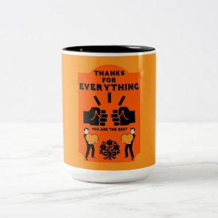 Caneca De Café Em Dois Tons Obrigado Dos Recursos Humanos