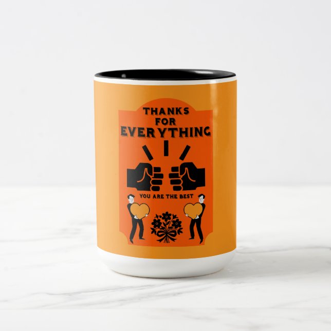 Caneca De Café Em Dois Tons Obrigado Dos Recursos Humanos (Centro)