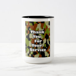 Caneca De Café Em Dois Tons Obrigado pelo seu serviço