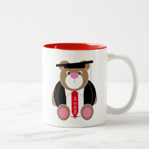 Caneca De Café Em Dois Tons Obrigado personalizado para ser meu professor ursi