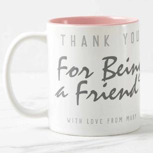 Caneca De Café Em Dois Tons Obrigado por ser amigo