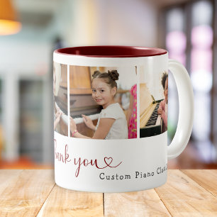 Caneca De Café Em Dois Tons Obrigado Professor de Música 4 Foto Moderno